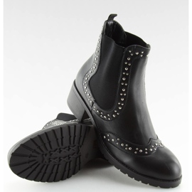 Černé kozačky Jodhpur s cvočky FC-H63 Black černý 1