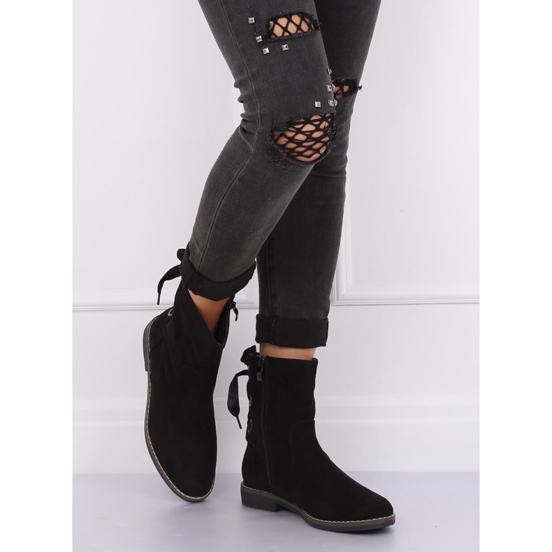 Černé ploché podpatky 5696 Černá 1