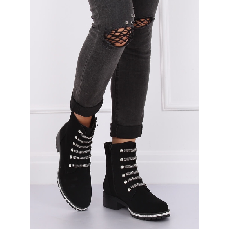 Černé vojenské boty CH1818-2 černé černá 1 Černé vojenské boty CH1818-2 černé černá 1