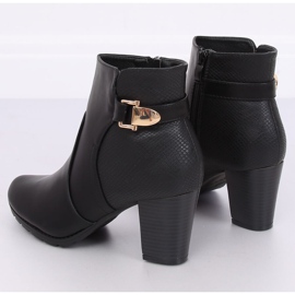 Černé kozačky na vysokém podpatku F168 Black černá 1 Černé kozačky na vysokém podpatku F168 Black černá 1