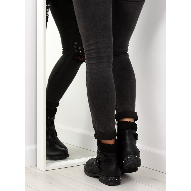 Černé dámské černé kozačky S165 Black černý 2