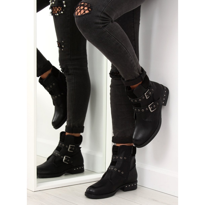 Černé dámské černé kozačky S165 Black černý 1