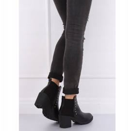 Boty na stabilním podpatku černé Y8163 Black černý 2