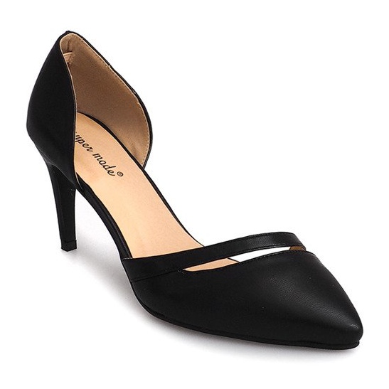 Otevřené podpatky 50737 černá černý 2