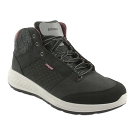 Grisport Černá kožená sportovní bota černý 1