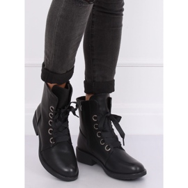 Šněrovací boty černé ZX2805 černé černý 2