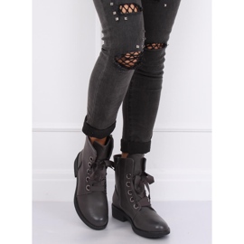 Šedé Šněrovací boty šedé ZX2805 šedá 2 Šedé Šněrovací boty šedé ZX2805 šedá 2