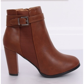 Hnědé kozačky na vysokém podpatku F815-2 Camel hnědý 1