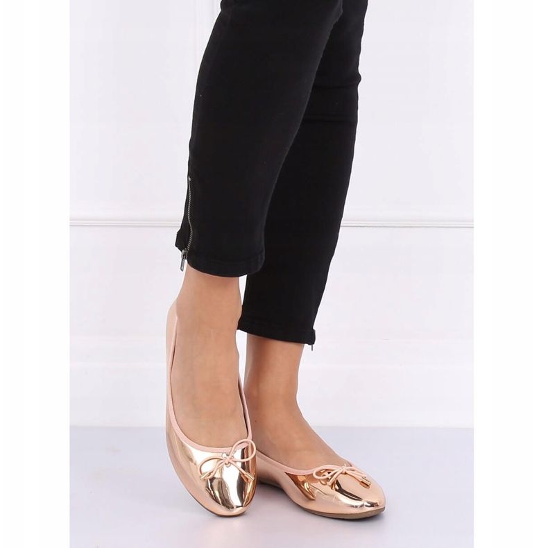 Metalické baletky šampaňského 9988-139 šampaňské růžový 2