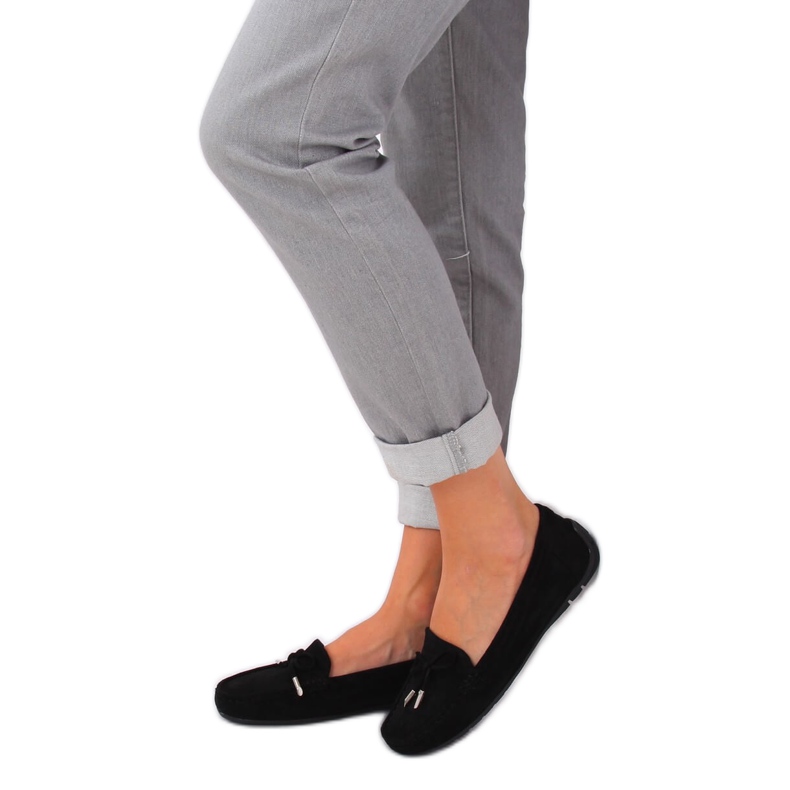 Černé dámské mokasíny R812 Black černý 2
