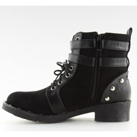 Černé šněrovací boty L3382 Black černá 8