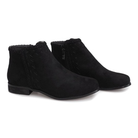 Suede Booties Jodhpur 100-602 Black černý 1