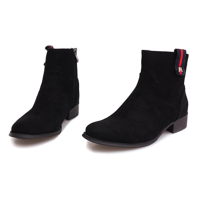Semišové kozačky Jodhpur 8H8588 Black černý 2