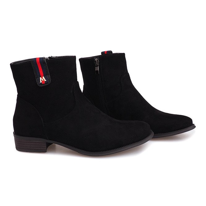 Semišové kozačky Jodhpur 8H8588 Black černá 1