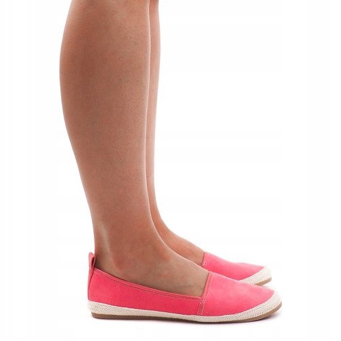 Semišové balerínky Espadrilles 889-103 Pink růžový 1