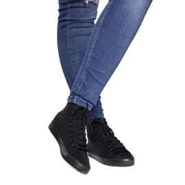Vysoké tenisky Lycra B113B Black černá 1