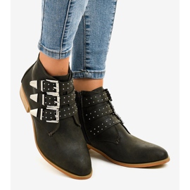 Zelené boty se sponou na zip A-263 zelený 2