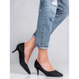 Ideal Shoes Pohodlná čerpadla na čepu černý 1