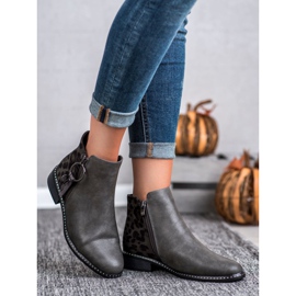 Filippo Stylové kozačky na zip šedá 2