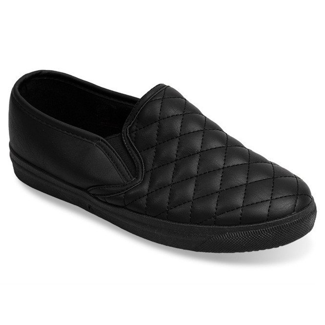 Prošívané tenisky Slip On 5077 černé černá 1