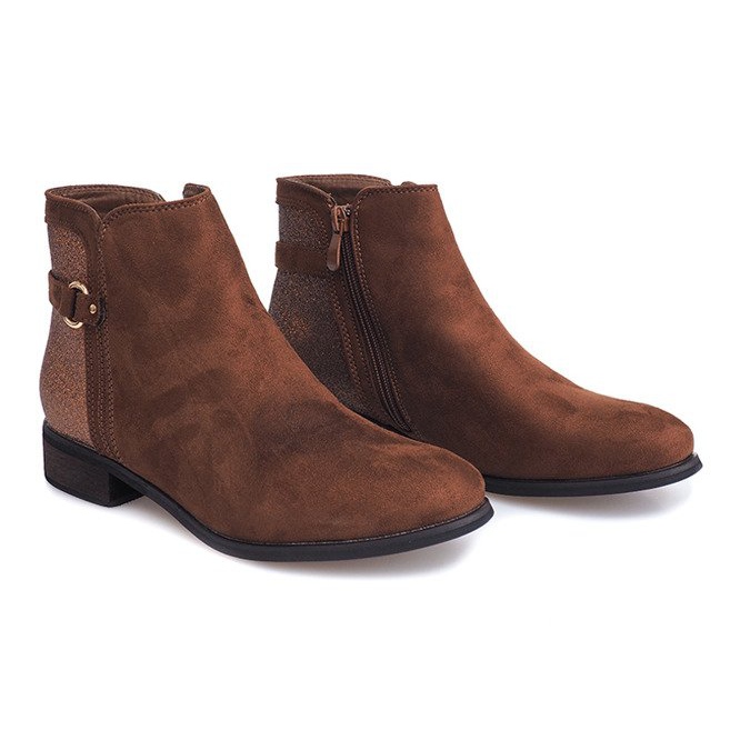 Suede Booties Chelsea boty HQ873 Camel hnědý 1