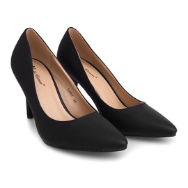 Semišové vysoké podpatky 50867 Černá černý 1