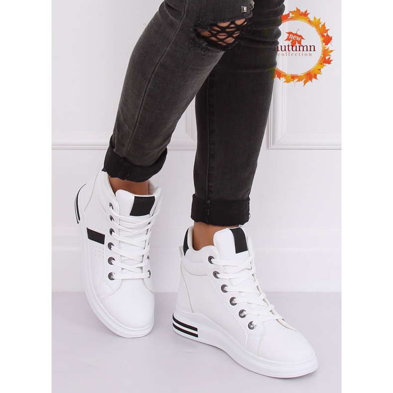 Bílé tenisky CB-19078 BÍLÉ / ČERNÉ bílý 1