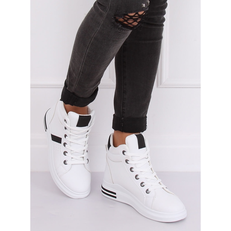 Bílé tenisky CB-19078 BÍLÉ / ČERNÉ bílý 2