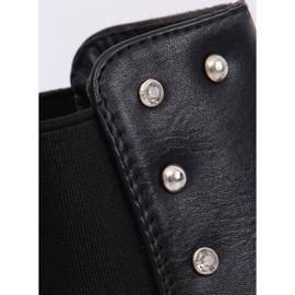 Černé boty Chelsea s černými hřeby HQ927 Black černá 2