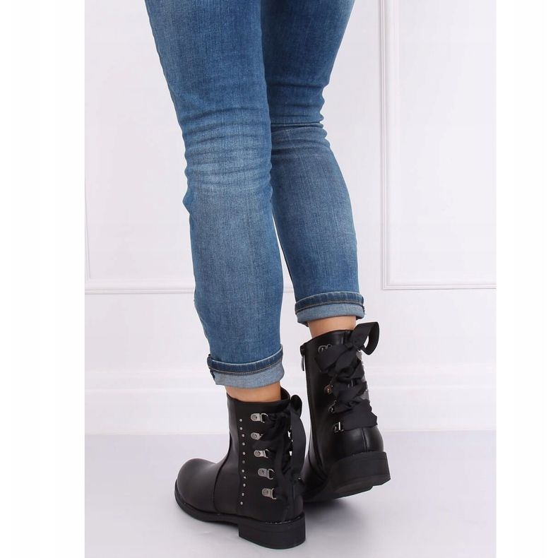 Černé vojenské boty HQ977 černé černá 2 Černé vojenské boty HQ977 černé černá 2