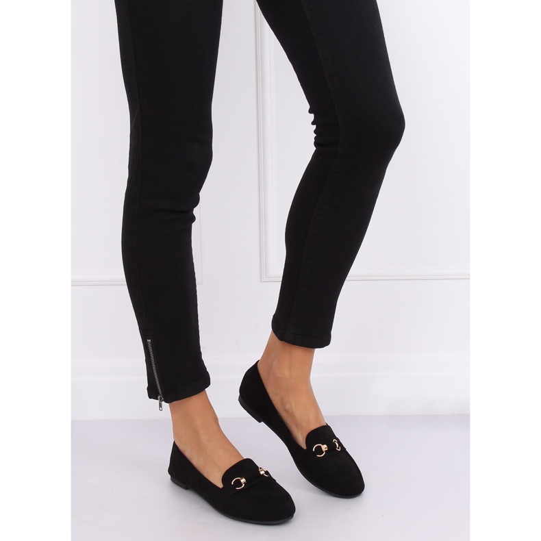 Černé dámské mokasíny 99-259 Black černá 2
