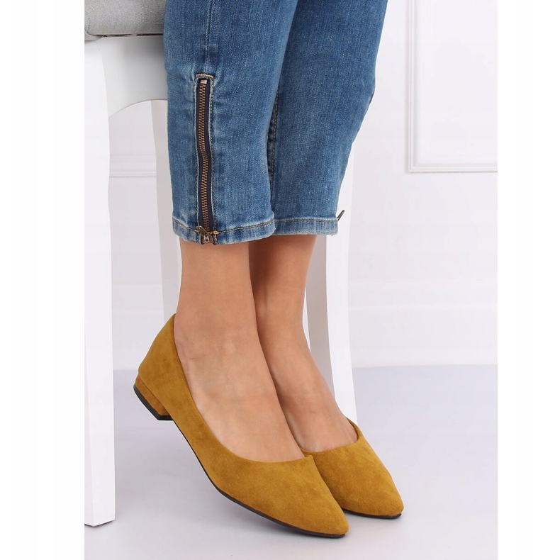 Žluté RC-76 Žluté balerínky s mandlovými prsty žlutá 2