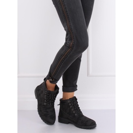 Dámské kozačky Camo W-3033 Blackcamuflage černá 1