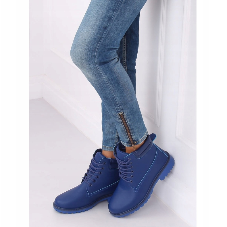 Dámské kozačky tmavě modré W-3033 Blue námořnická modř 1