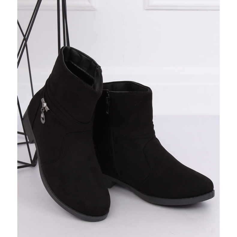 Dámské semišové dámské boty MP-53 Black černý 1