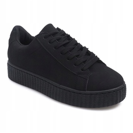 Creepers boty na černé platformě MB-1 černý 2
