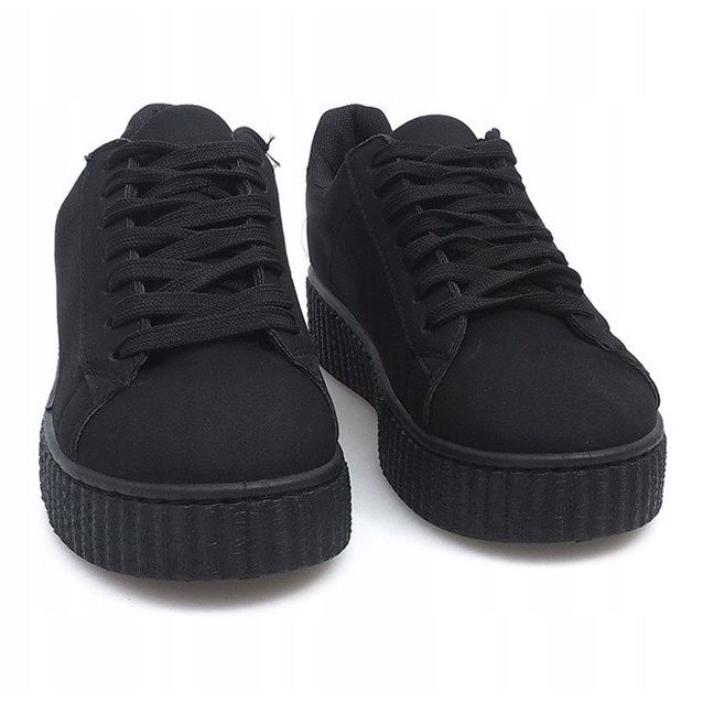 Creepers boty na černé platformě MB-1 černý 1