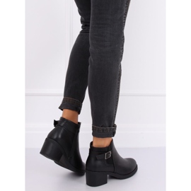 Černý boty na podpatku Jodhpur B0-232 Black 1