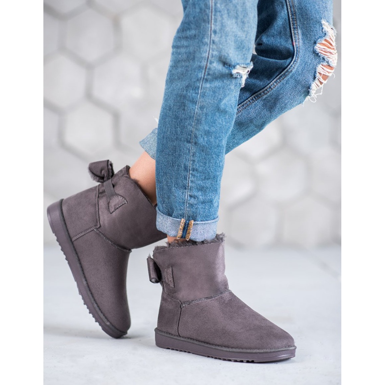 Šedá Mukluki S Mašlí 1