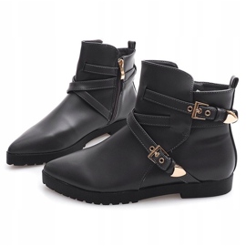 Teplé elegantní boty se sponou HW13 šedé šedá 1