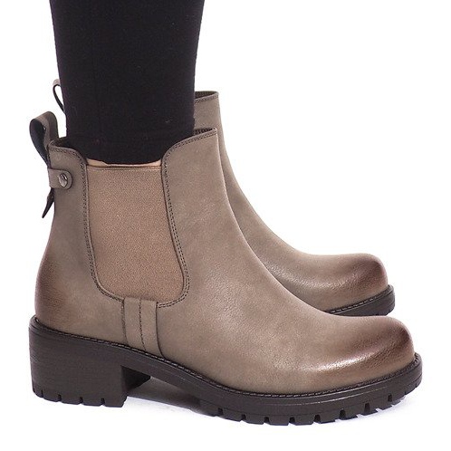 Teplé boty BH56-KB Khaki vícebarevný zelená 1