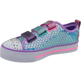 Modré boty Skechers Twinkle Lite Jr 20062L-TQMT modrý vícebarevný 1