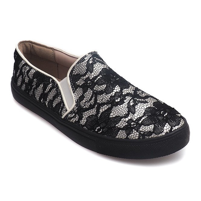 Slip tenisky Slip Lace Q10 White bílý černý 1
