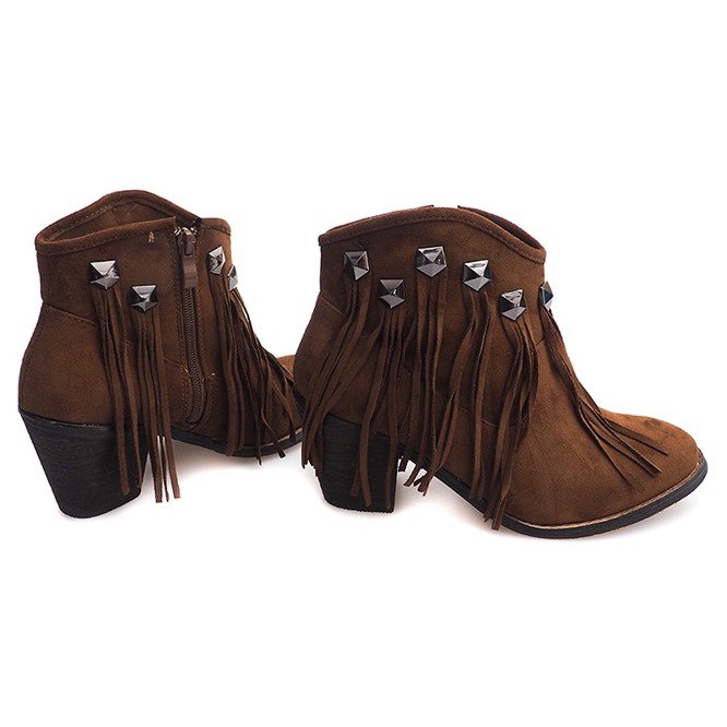 Kombinovaná obuv Fringe Boho 99-105 Camel hnědý 1