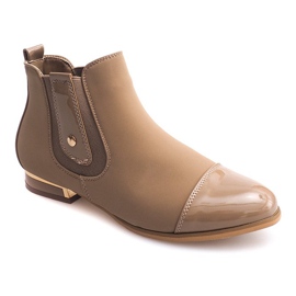 Elegantní kozačky, polobotky 60861-3 Khaki vícebarevný 1