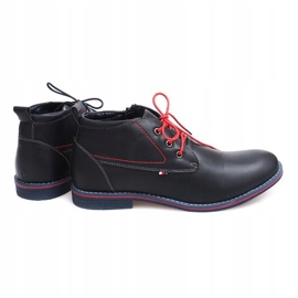 Vysoké teplé boty svázané 86105 Navy Blue námořnická modř 1
