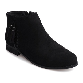 Suede Booties Boho 99-8 Black černá 2