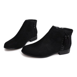 Suede Booties Boho 99-8 Black černý 1