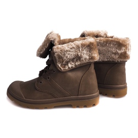 Zateplené kozačky R-56 Khaki vícebarevný zelený 1