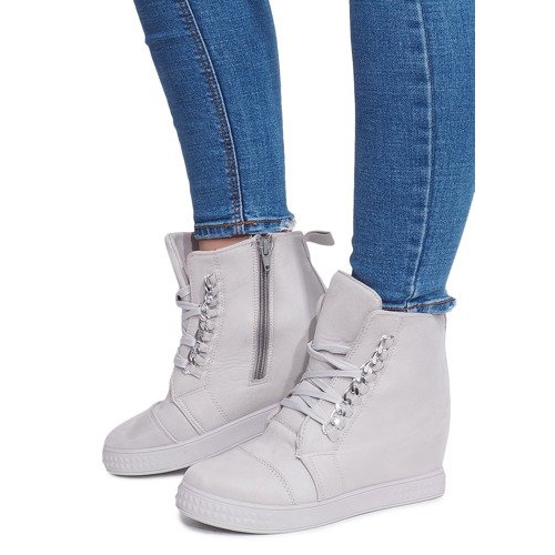 Klínové tenisky 1867 šedé šedá 1